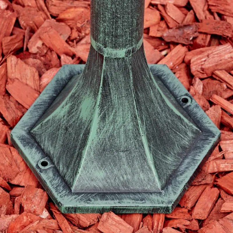 Luminaires Rustiques-hofstein Loria Luminaire extérieur, Eclairage de chemin Vert, Noir, 1 lumière, Détecteur de mouvement