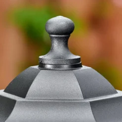 Luminaires Rustiques-hofstein Loria Luminaire extérieur, Eclairage de chemin Noir, 1 lumière, Détecteur de mouvement