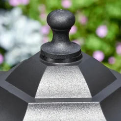 Luminaires Rustiques-hofstein Loria Luminaire extérieur, Eclairage de chemin Noir, 1 lumière, Détecteur de mouvement