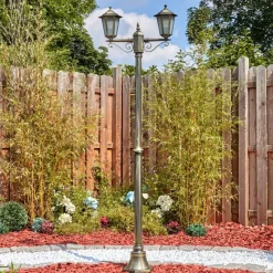 Lampes Dorées-hofstein Loria Luminaire extérieur, Réverbère, Eclairage de chemin Brun, Or, 2 lumières