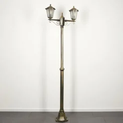 Lampes Dorées-hofstein Loria Luminaire extérieur, Réverbère, Eclairage de chemin Brun, Or, 2 lumières