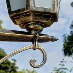 Lampes Dorées-hofstein Loria Luminaire extérieur, Réverbère, Eclairage de chemin Brun, Or, 3 lumières