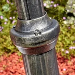 Lampes Vintages & Rétros-hofstein Loria Luminaire extérieur, Réverbère, Eclairage de chemin Noir, Argenté, 2 lumières