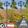 Lampes Vintages & Rétros-hofstein Loria Luminaire extérieur, Réverbère, Eclairage de chemin Noir, Argenté, 3 lumières