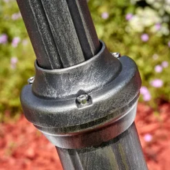 Lampes Vintages & Rétros-hofstein Loria Luminaire extérieur, Réverbère, Eclairage de chemin Noir, Argenté, 3 lumières