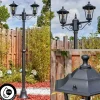 Lampes Vintages & Rétros-hofstein Loria Luminaire extérieur, Réverbère, Eclairage de chemin Noir, 2 lumières