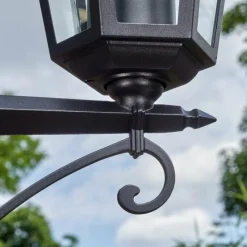 Lampes Vintages & Rétros-hofstein Loria Luminaire extérieur, Réverbère, Eclairage de chemin Noir, 2 lumières