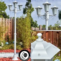 Luminaires Rustiques-hofstein Loria Luminaire extérieur, Réverbère, Eclairage de chemin Blanc, 3 lumières