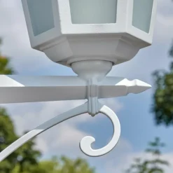 Luminaires Rustiques-hofstein Loria Luminaire extérieur, Réverbère, Eclairage de chemin Blanc, 3 lumières