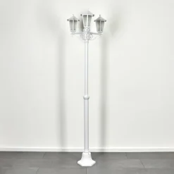 Luminaires Rustiques-hofstein Loria Luminaire extérieur, Réverbère, Eclairage de chemin Blanc, 3 lumières