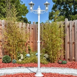 Luminaires Rustiques-hofstein Loria Luminaire extérieur, Réverbère, Eclairage de chemin Blanc, 2 lumières