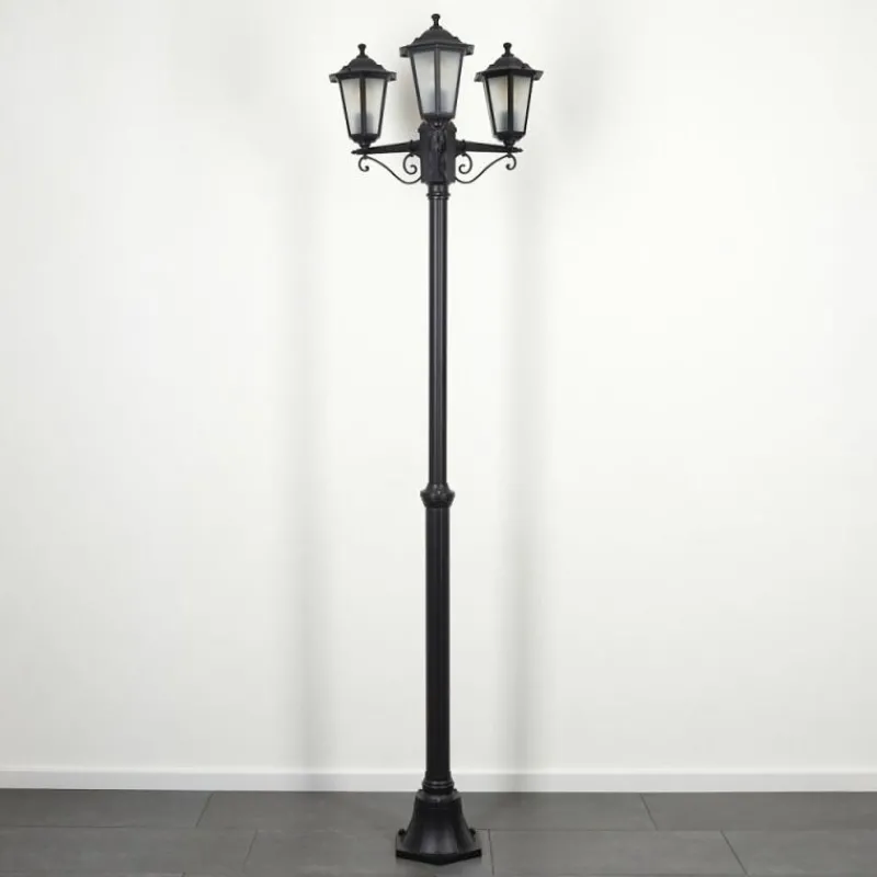 Luminaires Rustiques-hofstein Loria Luminaire extérieur, Réverbère, Eclairage de chemin Noir, 3 lumières