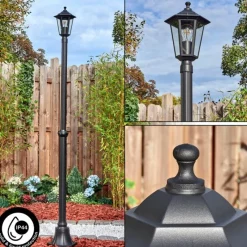 Luminaires Rustiques-hofstein Loria Réverbère, Eclairage de chemin Noir, 1 lumière