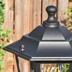 Luminaires Rustiques-hofstein Loria Réverbère, Eclairage de chemin Noir, 1 lumière