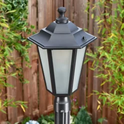 Luminaires Rustiques-hofstein Loria Réverbère, Eclairage de chemin Noir, 1 lumière