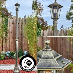 Luminaires Rustiques-hofstein Loria Réverbère, Eclairage de chemin Brun, Or, 1 lumière