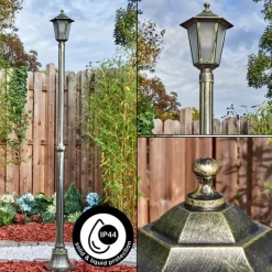 Luminaires Rustiques-hofstein Loria Réverbère, Eclairage de chemin Brun, Or, 1 lumière