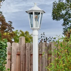 Luminaires Rustiques-hofstein Loria Réverbère, Eclairage de chemin Blanc, 1 lumière