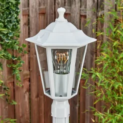 Luminaires Rustiques-hofstein Loria Réverbère, Eclairage de chemin Blanc, 1 lumière