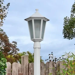 Luminaires Rustiques-hofstein Loria Réverbère, Eclairage de chemin Blanc, 1 lumière