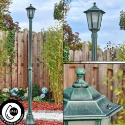 Luminaires Rustiques-hofstein Loria Réverbère, Eclairage de chemin Vert, Noir, 1 lumière