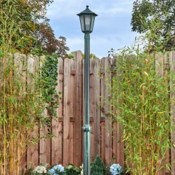 Luminaires Rustiques-hofstein Loria Réverbère, Eclairage de chemin Vert, Noir, 1 lumière