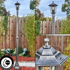 Luminaires Rustiques-hofstein Loria Réverbère, Eclairage de chemin Noir, Argenté, 1 lumière