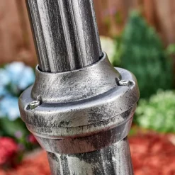 Luminaires Rustiques-hofstein Loria Réverbère, Eclairage de chemin Noir, Argenté, 1 lumière