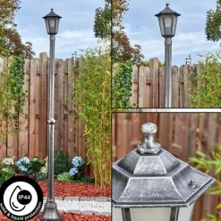 Luminaires Rustiques-hofstein Loria Réverbère, Eclairage de chemin Noir, Argenté, 1 lumière