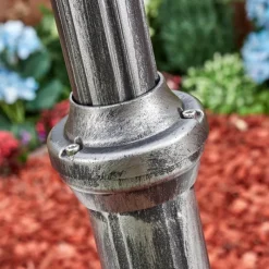 Luminaires Rustiques-hofstein Loria Réverbère, Eclairage de chemin Noir, Argenté, 1 lumière