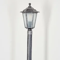 Luminaires Rustiques-hofstein Loria Réverbère, Eclairage de chemin Noir, Argenté, 1 lumière