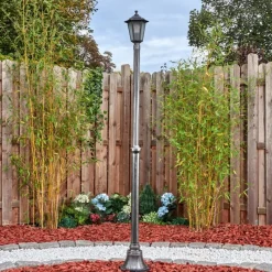 Luminaires Rustiques-hofstein Loria Réverbère, Eclairage de chemin Noir, Argenté, 1 lumière