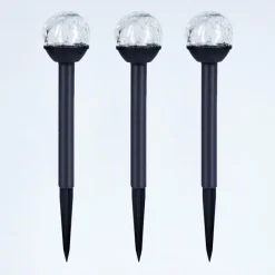 hofstein Lot de 3 lampes solaires Colognole LED Noir, 1 lumière