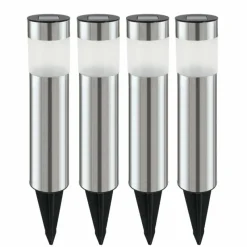 Luminaires Eglo Lot de 5 lampes solaires Eglo SHINE LED Acier inoxydable, 4 lumières