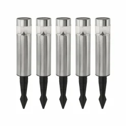 Luminaires Eglo Lot de 5 lampes solaires Eglo SHINE LED Acier inoxydable, 5 lumières