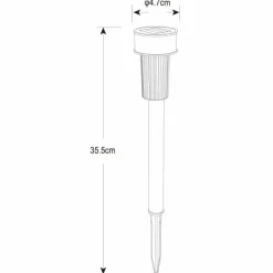 Luminaires Globo Lighting Lot de 7 lampes solaires Globo ADEL LED Clair, 1 lumière