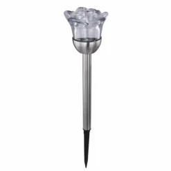 Luminaires Globo Lighting Lot de 2 lampes solaires Globo MIYUGO LED Acier inoxydable, 1 lumière, Changeur de couleurs