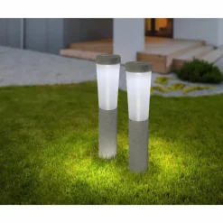 Luminaires Globo Lighting Lot de 2 lampes solaires Globo LED Gris, 1 lumière