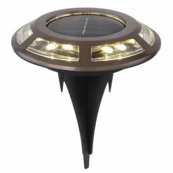 Luminaires Globo Lighting Lot de 2 lampes solaires Globo LED Cuivre, Noir, 12 lumières