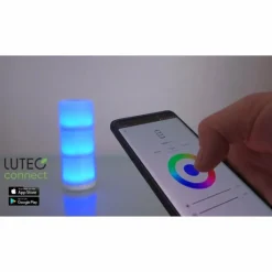 Luminaires Lutec Lot de 2 lampes solaires Lutec NOMA LED Blanc, 2 lumières, Changeur de couleurs