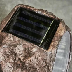 hofstein Lot de 3 lampes solaires Sameo LED Brun, 4 lumières