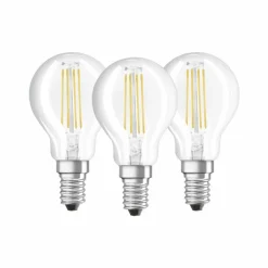 Luminaires Osram Lot de 3 Osram LED E14 4,5 Watt 2700 Kelvin 470 Lumen