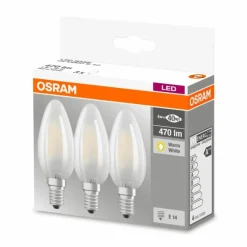 Luminaires Osram Lot de 3 Osram LED E14 4,5 Watt 2700 Kelvin 470 Lumen