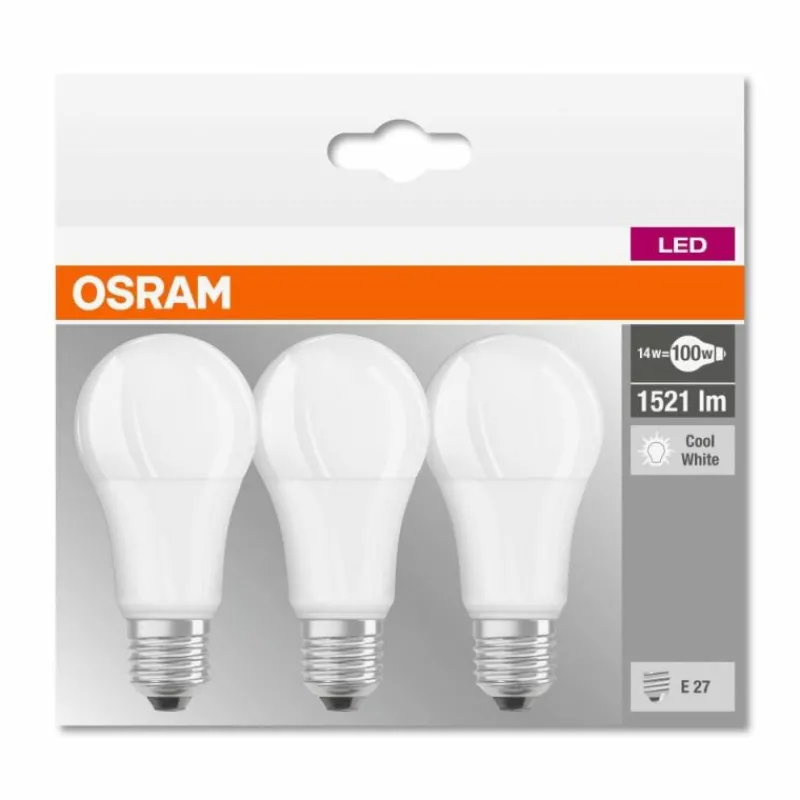 Luminaires Osram Lot de 3 Osram LED E27 13 Watt 4000 Kelvin 1521 Lumen