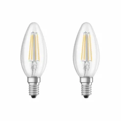 Luminaires Osram Lot de 2 Osram LED E14 4 Watt 2700 Kelvin 470 Lumen