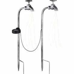 Luminaires Globo Lighting Luminaire déco Globo SOLAR LED Noir, Argenté, 60 lumières