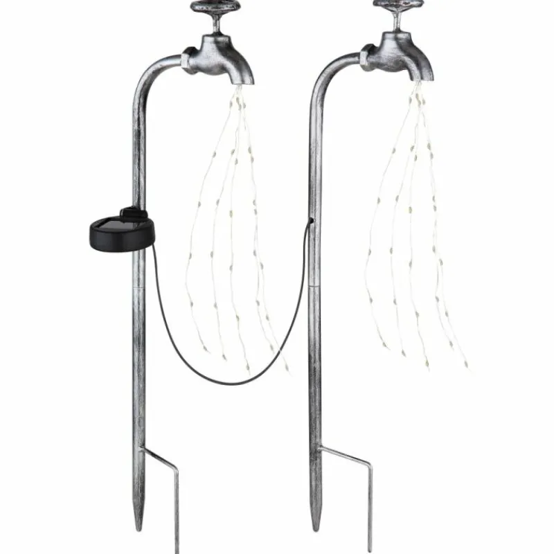 Luminaires Globo Lighting Luminaire déco Globo SOLAR LED Noir, Argenté, 60 lumières