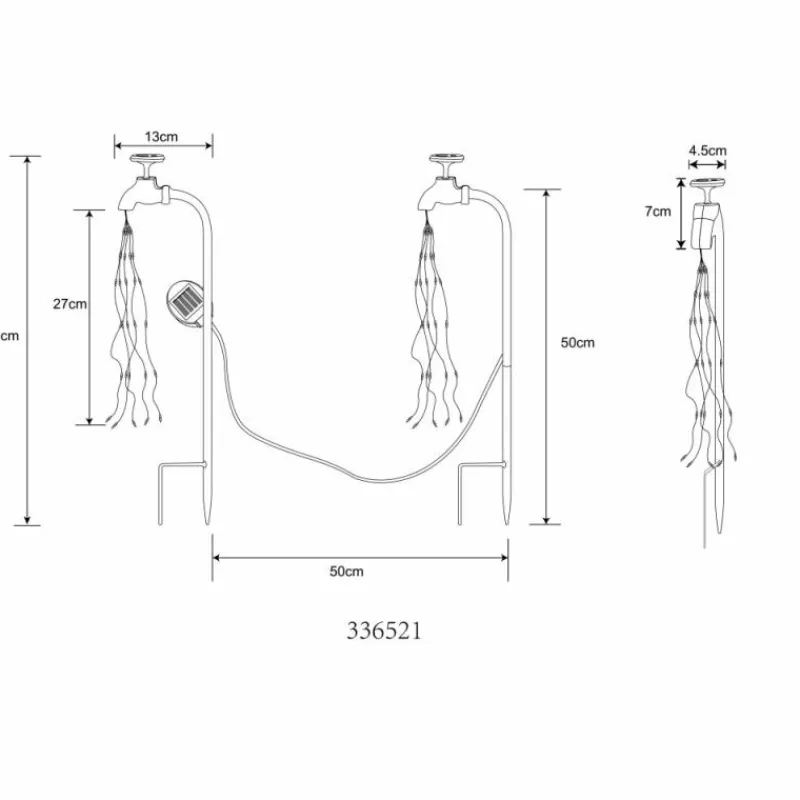 Luminaires Globo Lighting Luminaire déco Globo SOLAR LED Noir, Argenté, 60 lumières