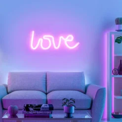 Luminaires Leuchten Direkt Luminaire déco Leuchten-Direkt NEON-LOVE LED Rose, 1 lumière* Éclairage Led