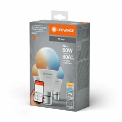 Luminaires Ledvance B22d 9 Watt CCT (couleurs réglables) dimmable 806 Lumen